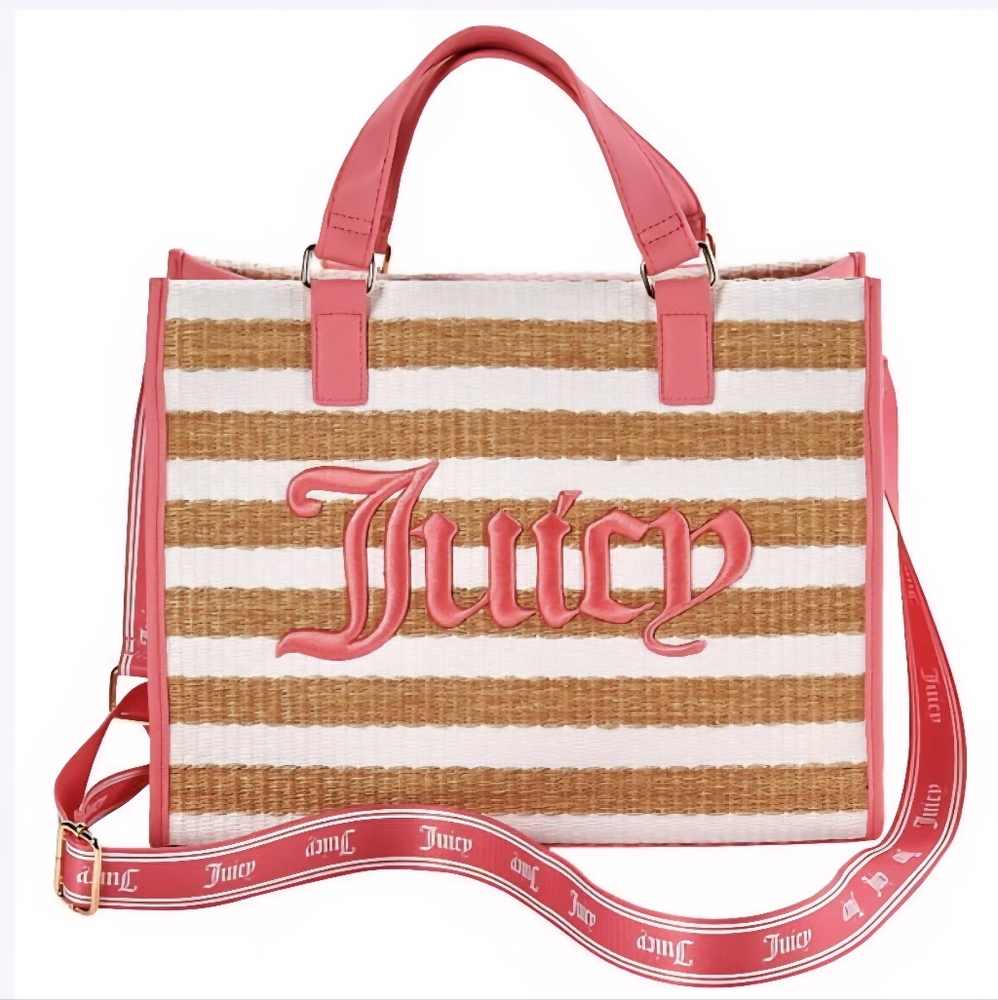 Juicy Couture Straw Square Tote NWT